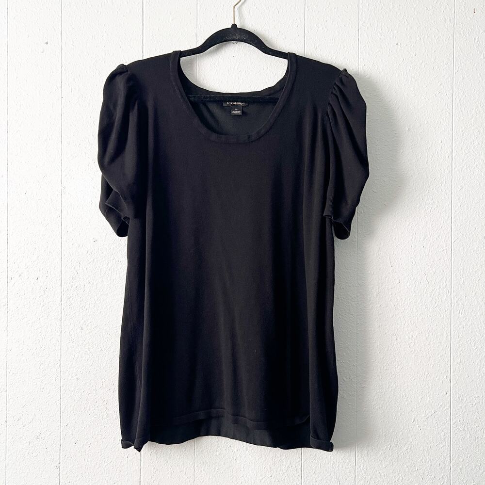 BY Design Womens Sweater 3X Short Puff Sleeve Soft Stretch Office Career Casual